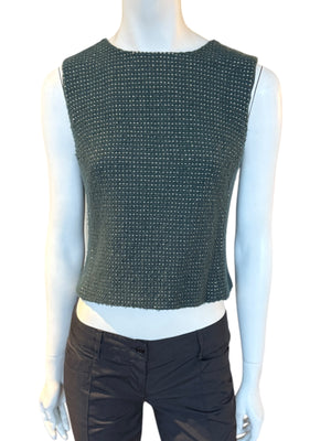 Chanel Pre-Fall 2000 Green Wool Tweed Vest – FR 38