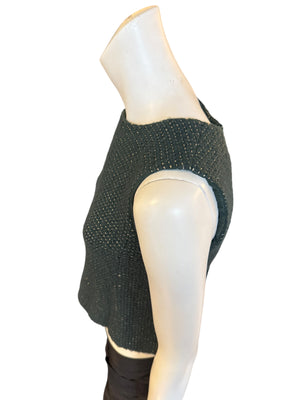 Chanel Pre-Fall 2000 Green Wool Tweed Vest – FR 38