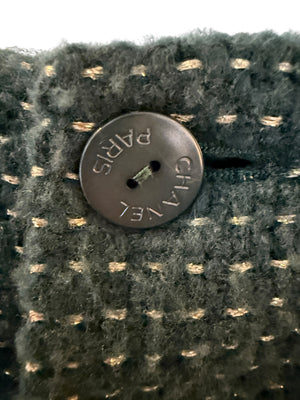 Chanel Pre-Fall 2000 Green Wool Tweed Vest – FR 38