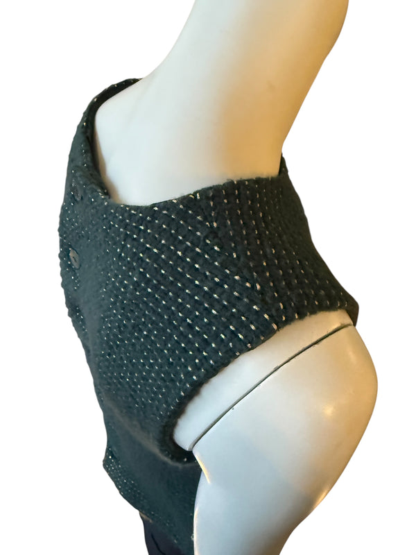 Chanel Pre-Fall 2000 Green Wool Tweed Vest – FR 38