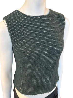 Chanel Pre-Fall 2000 Green Wool Tweed Vest – FR 38