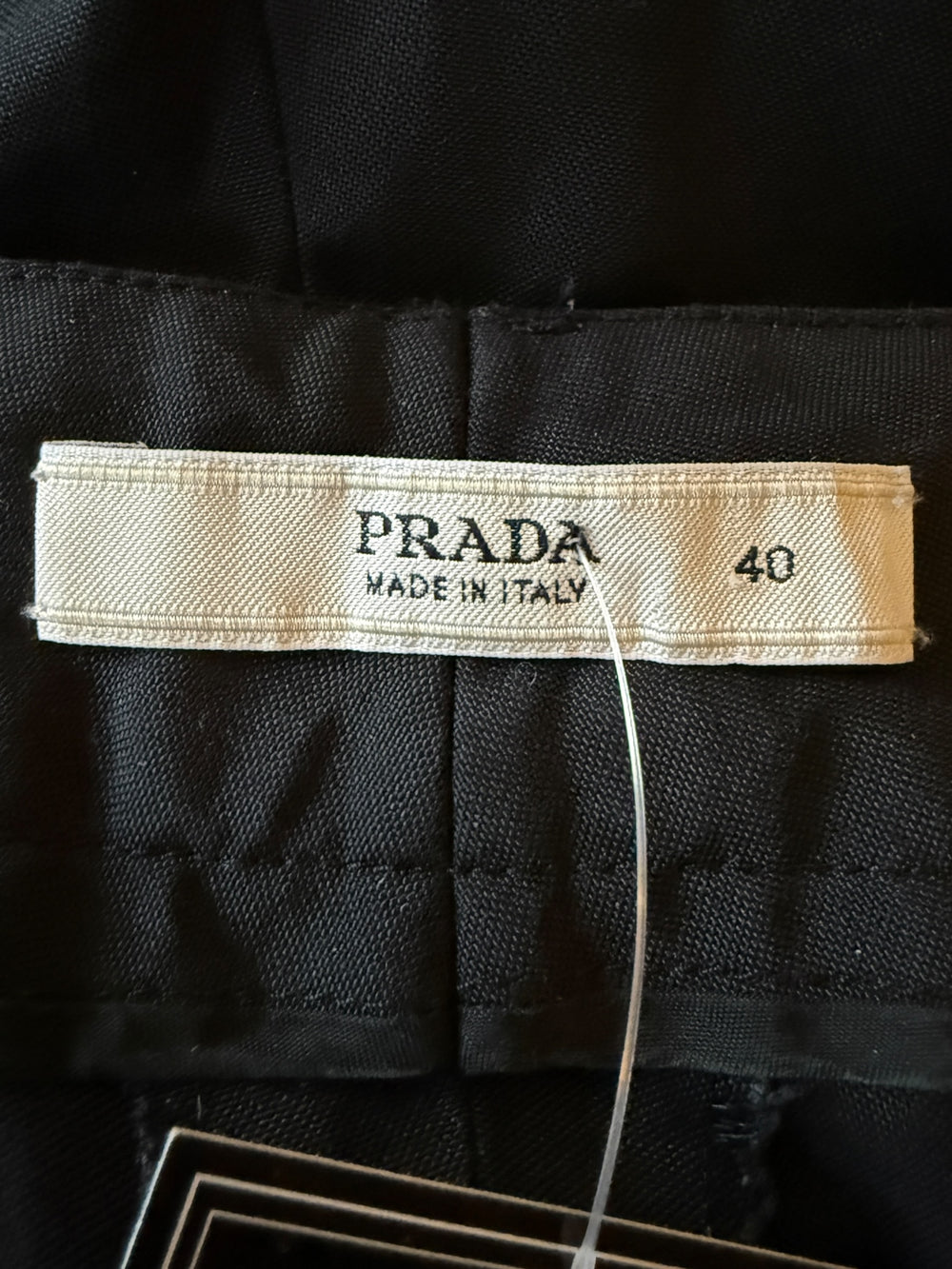 Prada Black Tailored Trousers IT 40 Low Rise/Slim Fit Ankle Pant