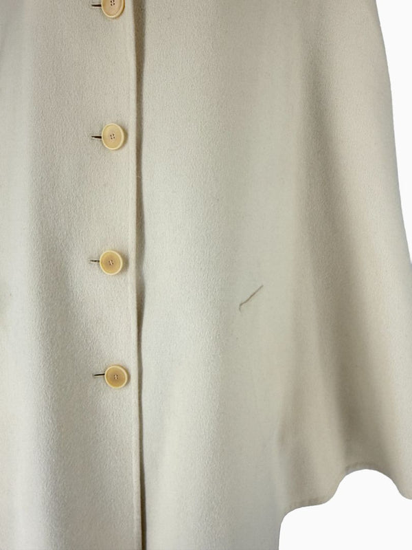 Akris Ivory Wool Blend Cape Coat – Size US 14 / F 46 / D 44