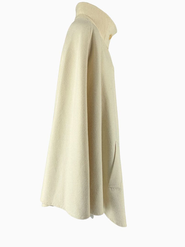 Akris Ivory Wool Blend Cape Coat – Size US 14 / F 46 / D 44