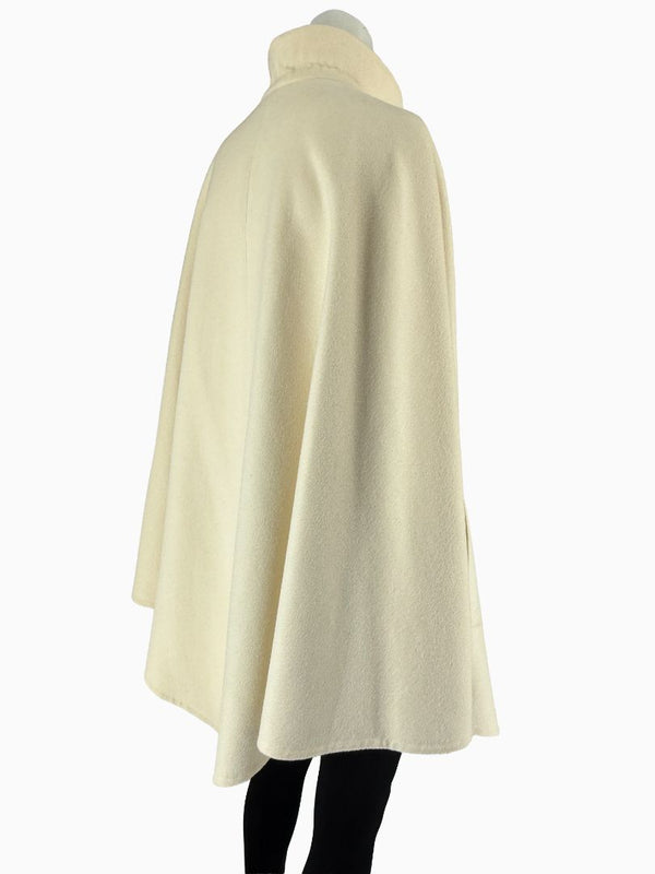 Akris Ivory Wool Blend Cape Coat – Size US 14 / F 46 / D 44