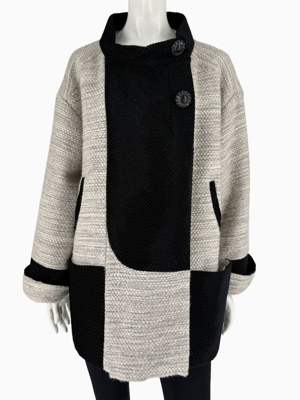 Chanel Oversized Mohair Wool Blend Tweed Coat – Size 44