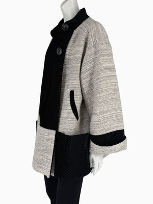 Chanel Oversized Mohair Wool Blend Tweed Coat – Size 44