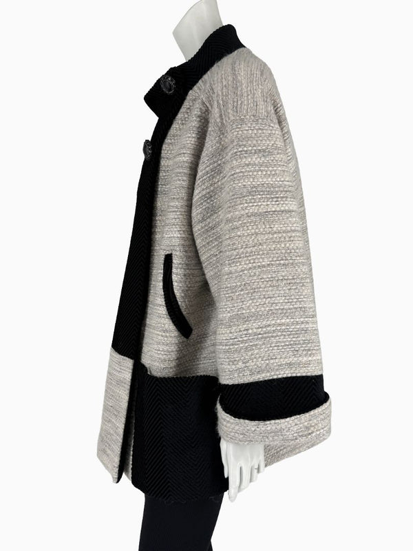 Chanel Oversized Mohair Wool Blend Tweed Coat – Size 44