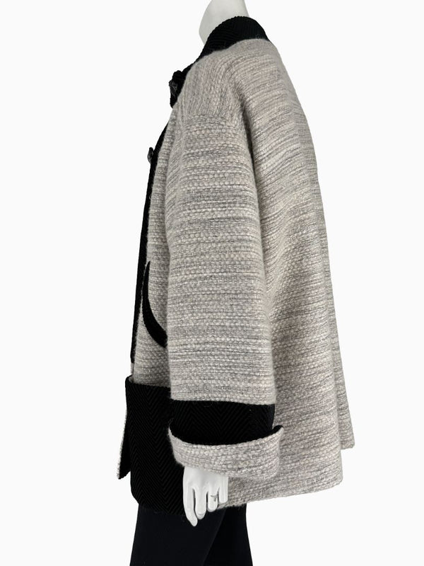 Chanel Oversized Mohair Wool Blend Tweed Coat – Size 44