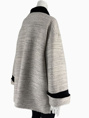 Chanel Oversized Mohair Wool Blend Tweed Coat – Size 44