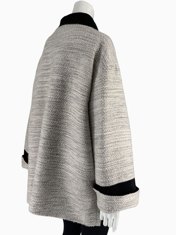 Chanel Oversized Mohair Wool Blend Tweed Coat – Size 44