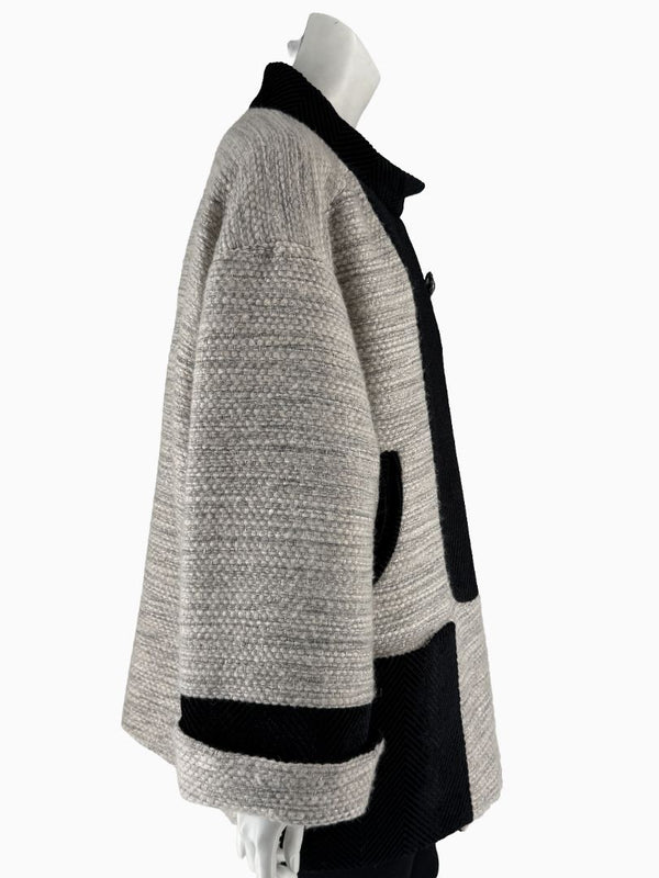 Chanel Oversized Mohair Wool Blend Tweed Coat – Size 44