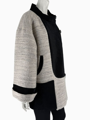 Chanel Oversized Mohair Wool Blend Tweed Coat – Size 44