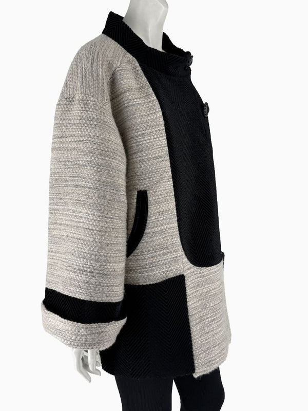 Chanel Oversized Mohair Wool Blend Tweed Coat – Size 44