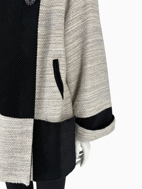Chanel Oversized Mohair Wool Blend Tweed Coat – Size 44