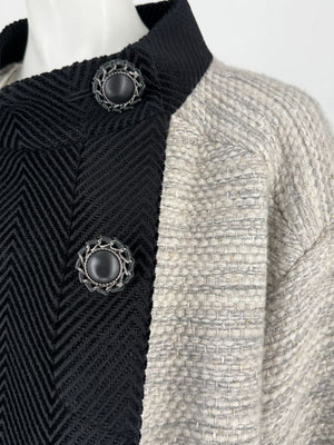 Chanel Oversized Mohair Wool Blend Tweed Coat – Size 44
