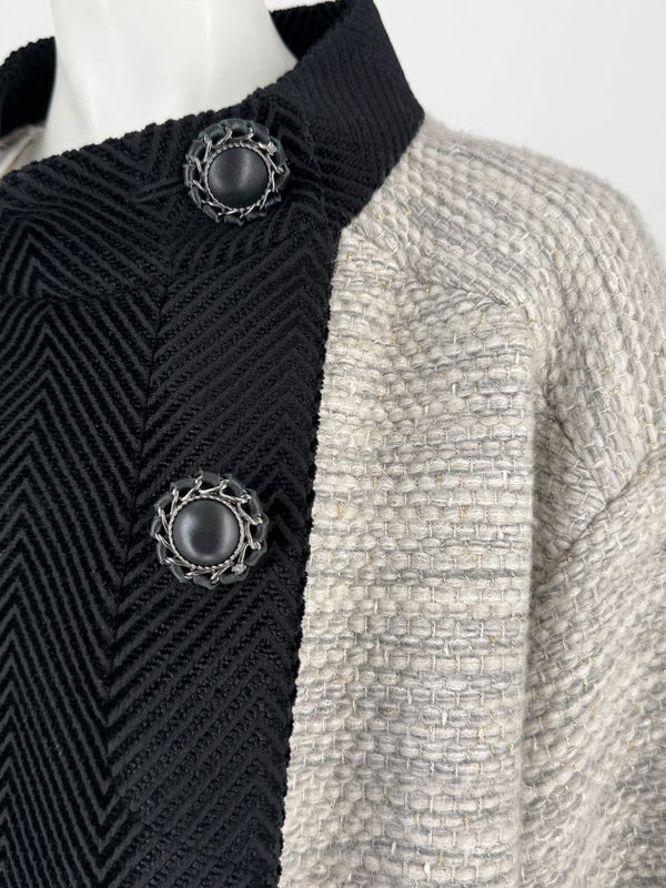 Chanel Oversized Mohair Wool Blend Tweed Coat – Size 44