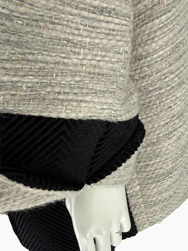 Chanel Oversized Mohair Wool Blend Tweed Coat – Size 44