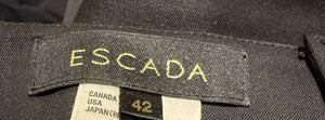 Escada Black Virgin Wool Wide-Leg Trousers – Size 42
