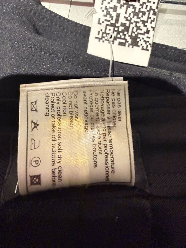 Chanel Black Wool Sailor Trousers with CC Buttons – Size 42