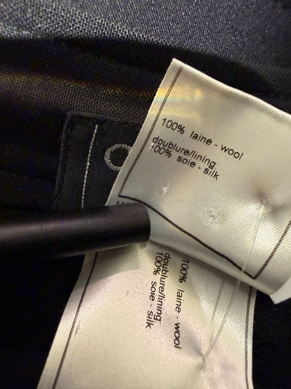 Chanel Black Wool Sailor Trousers with CC Buttons – Size 42