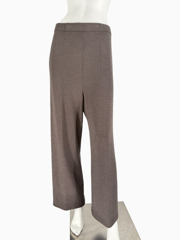 St. John Chocolate Brown Santana Knit 3-Piece Pant Set – Jacket, Tank & Pants Large/14