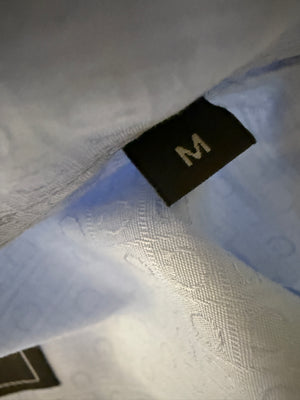 Salvatore Ferragamo Light Blue Patterned Dress Shirt – Size M (Men's)