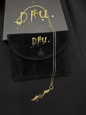DRU “Flying Fuck” Winged Script Necklace