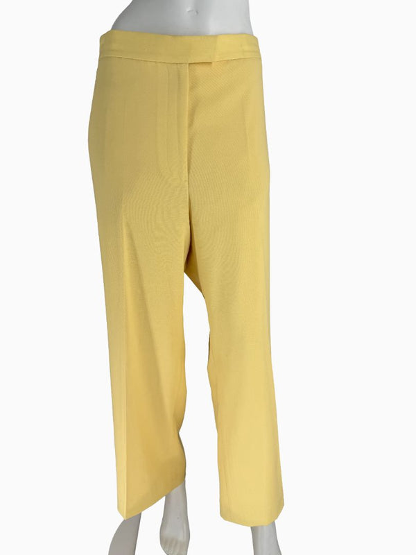 St. John Collection Yellow Tweed Jacket &amp; Cropped Pant Suit – Size 18