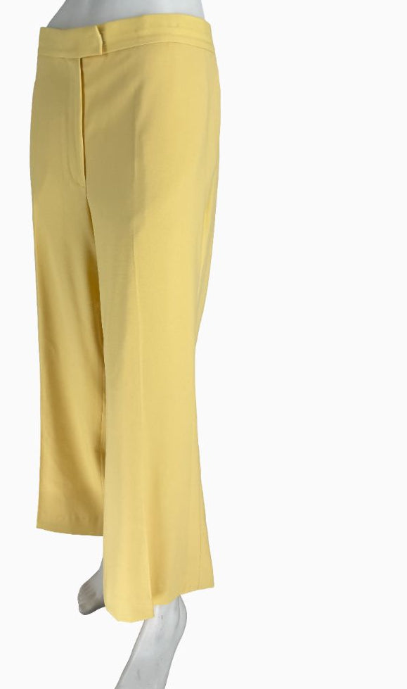 St. John Collection Yellow Tweed Jacket &amp; Cropped Pant Suit – Size 18