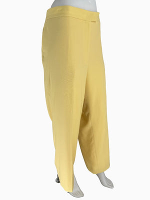 St. John Collection Yellow Tweed Jacket &amp; Cropped Pant Suit – Size 18