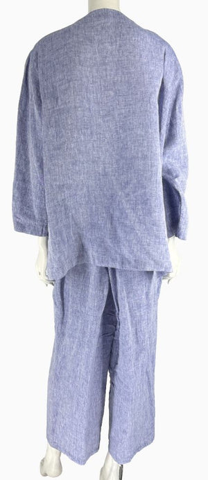 Lafayette 148 New York 100% Linen Two-Piece Pant Set – Size Large Top / Size XL Pants
