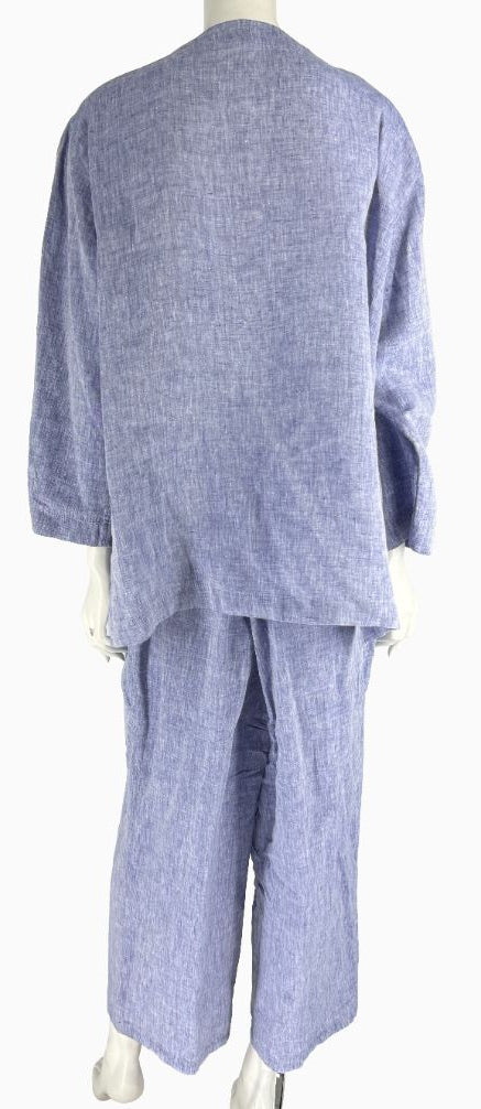 Lafayette 148 New York 100% Linen Two-Piece Pant Set – Size Large Top / Size XL Pants