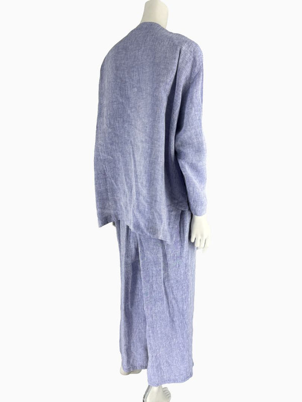 Lafayette 148 New York 100% Linen Two-Piece Pant Set – Size Large Top / Size XL Pants