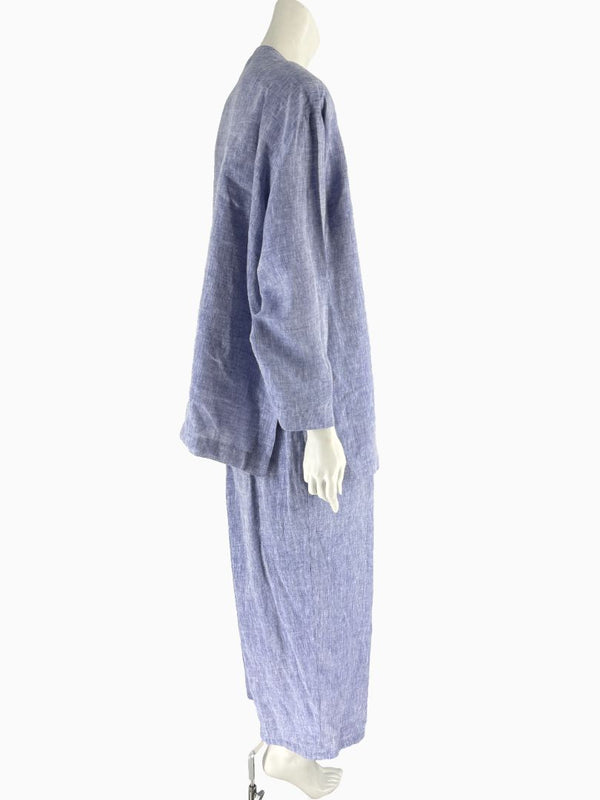 Lafayette 148 New York 100% Linen Two-Piece Pant Set – Size Large Top / Size XL Pants