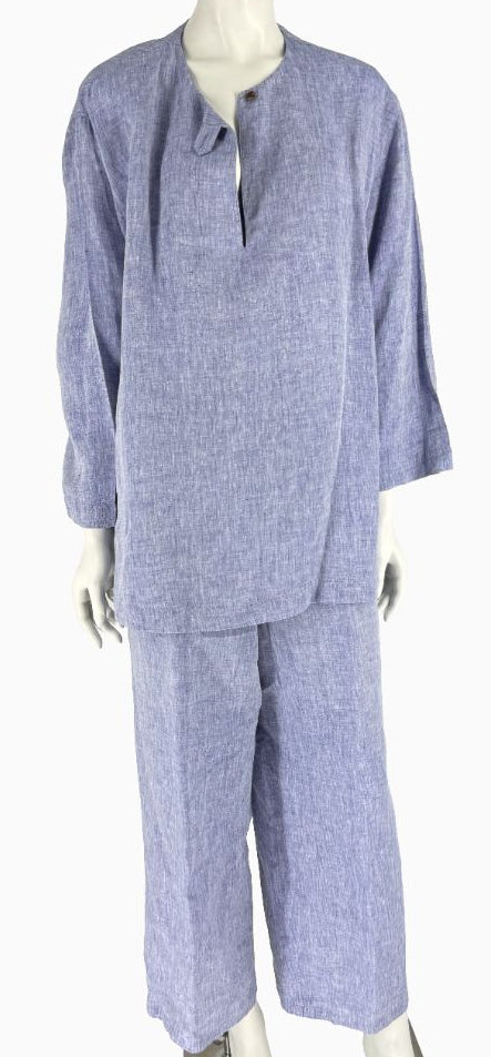 Lafayette 148 New York 100% Linen Two-Piece Pant Set – Size Large Top / Size XL Pants
