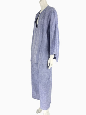 Lafayette 148 New York 100% Linen Two-Piece Pant Set – Size Large Top / Size XL Pants