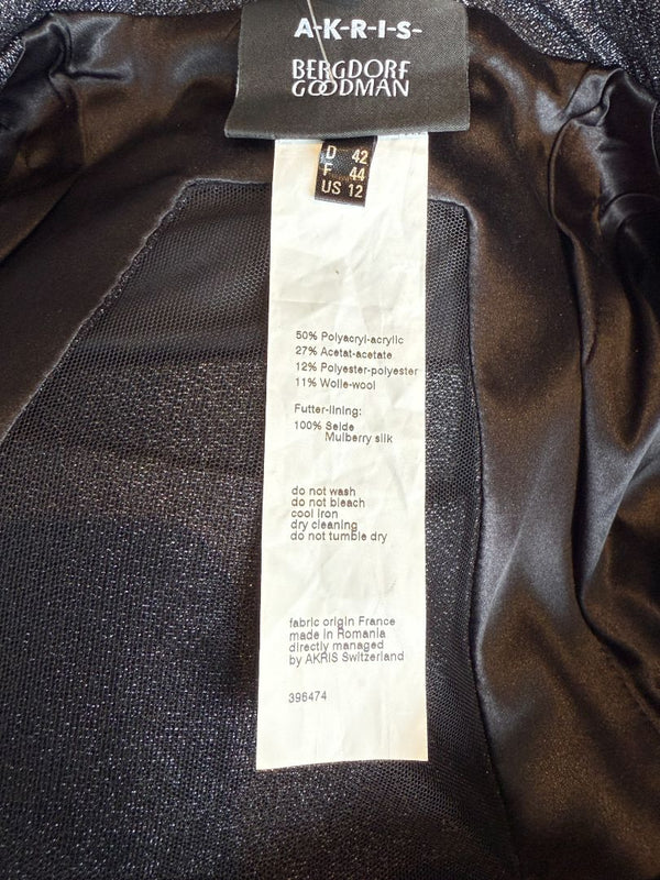 Akris for Bergdorf Goodman Shimmering Metallic Coat Dress – US 12 / FR 44 / DE 42
