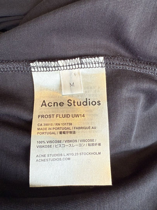 Acne Studios 'Frost Fluid' Black Viscose Hooded Dress – Size M