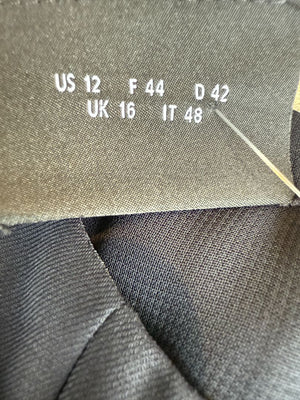 Akris Navy Sleeveless Handkerchief-Hem Midi Dress – US 12 / FR 44 / IT 48