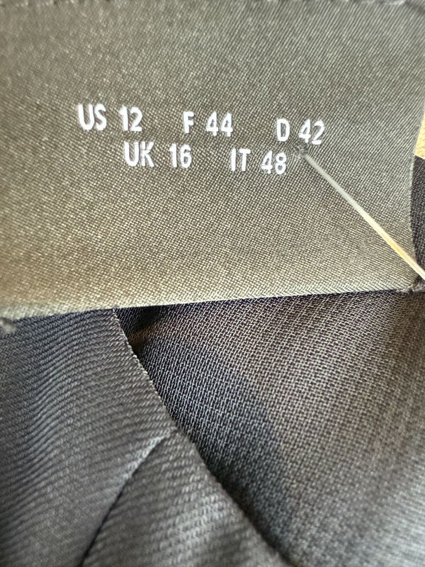 Akris Navy Sleeveless Handkerchief-Hem Midi Dress – US 12 / FR 44 / IT 48