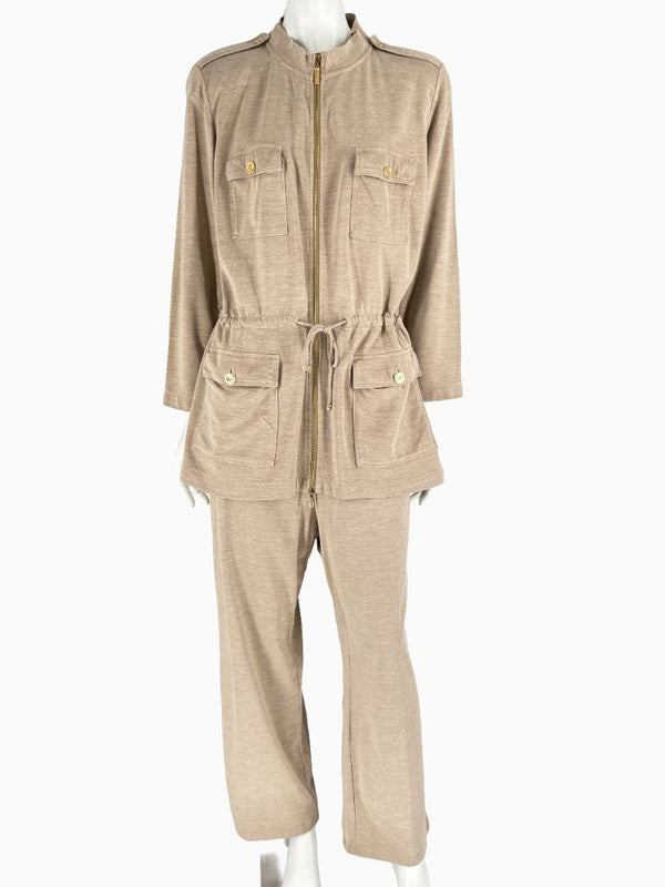 St. John Sport Spa Knit Utility Jacket & Pant Set – Jacket L / Pants XL