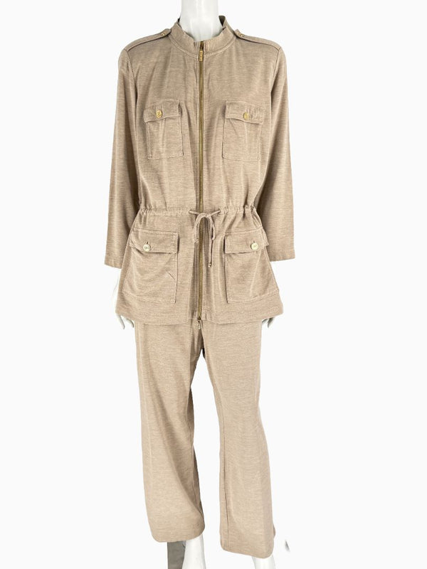 St. John Sport Spa Knit Utility Jacket & Pant Set – Jacket L / Pants XL
