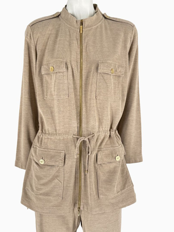 St. John Sport Spa Knit Utility Jacket & Pant Set – Jacket L / Pants XL
