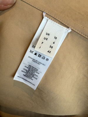 Victoria Beckham Camel Belted Trench Coat – Size US 6 / UK 10 / FR 38 / IT 42