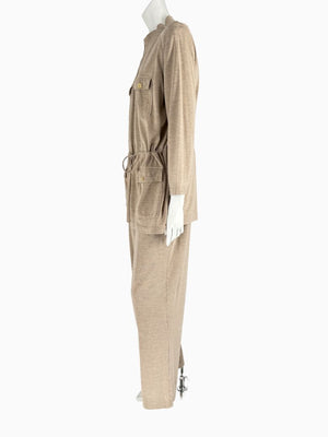 St. John Sport Spa Knit Utility Jacket & Pant Set – Jacket L / Pants XL