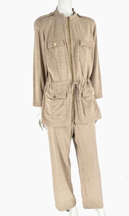 St. John Sport Spa Knit Utility Jacket & Pant Set – Jacket L / Pants XL