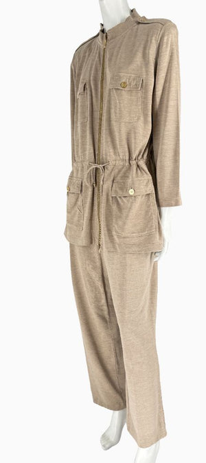 St. John Sport Spa Knit Utility Jacket & Pant Set – Jacket L / Pants XL