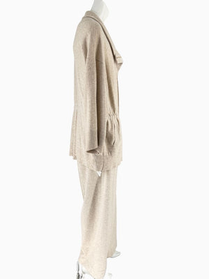 Escada 100% Cashmere Two-Piece Lounge Set – Jacket XL / Pants L – Made in Romania