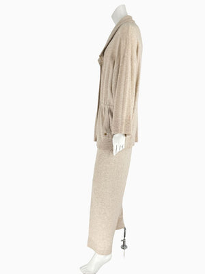 Escada 100% Cashmere Two-Piece Lounge Set – Jacket XL / Pants L – Made in Romania